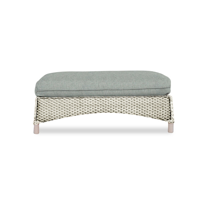 Mandalay Outdoor Ottoman, Demo Skyway, Linen