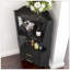 Bar en bois avec 2 tablettes de rangement ouvertes et 2 tiroirs-1555432475