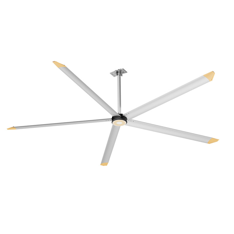 Ventilateur de plafond industriel 168 pales 168 ", gris argenté