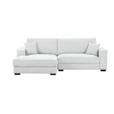Braflin Upholstered Chenille Sofa Chaise Wide Seat Sectional