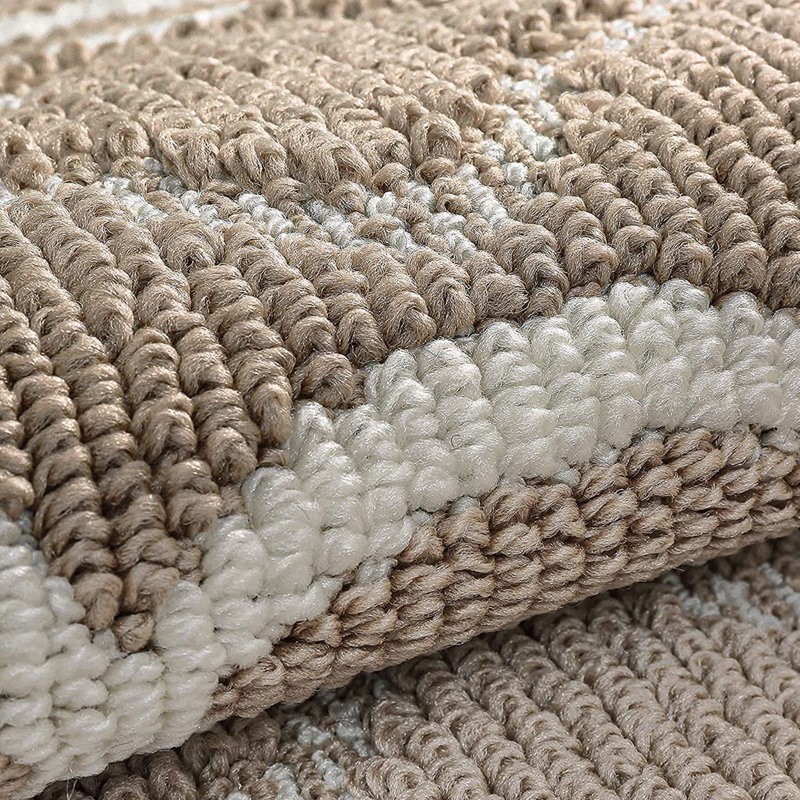 Non-Slip Geometric Doormat, Khaki, 32" W x 48" L