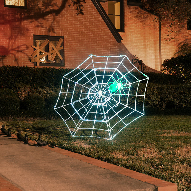 4' Outdoor Animated Spider Web