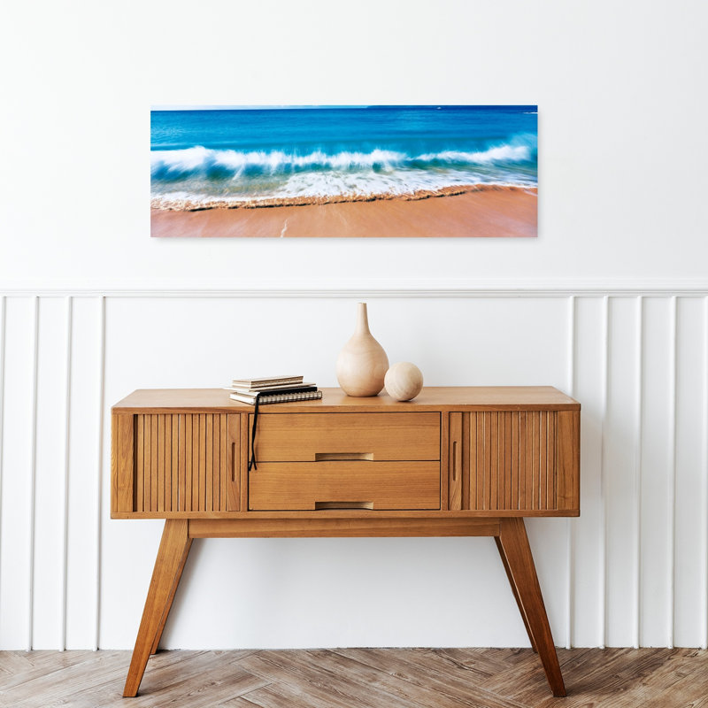 Surf Fountains Big Makena Beach Maui HI USA by Leo L. Larson - Wrapped Canvas Panoramic Print, 30.48 cm H x 91.44 cm W