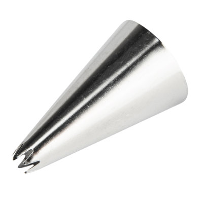 Restaurantware-Pastry Tek Piping Tip, 1 Open Star Decorating Tip - #18, Dent-Resistant, Stainless Steel Icing Tip, Dishwasher-Safe, Decorate Cupcakes, Cakes, or Cookies