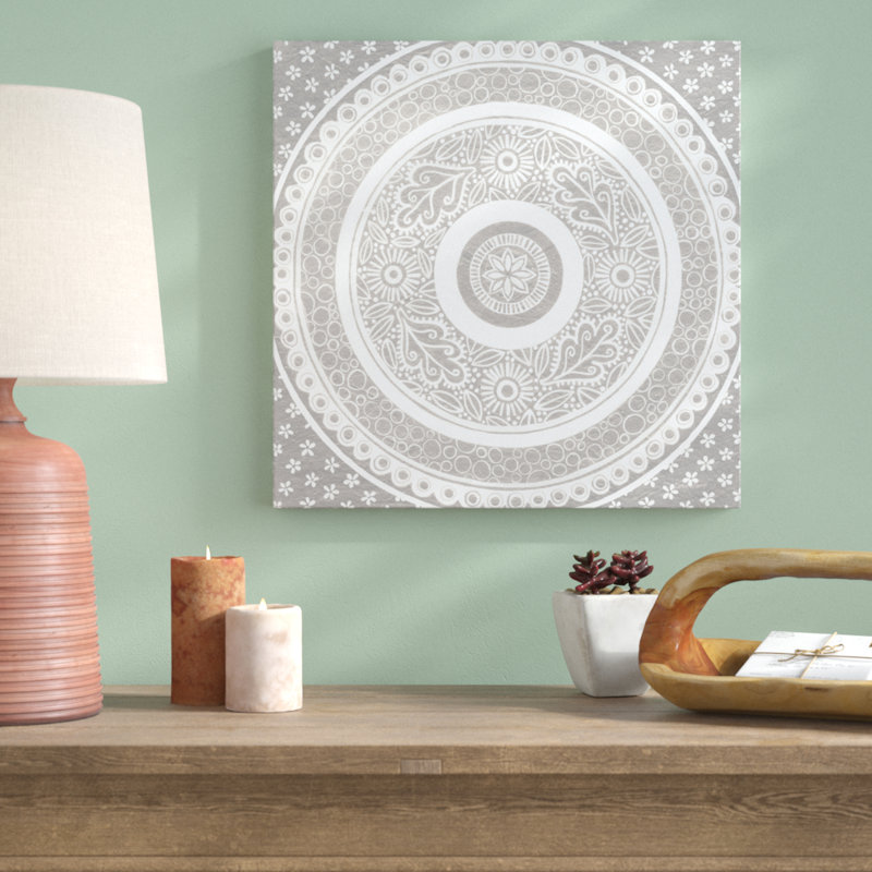 Hemma III Neutral by Kathrine Lovell - No Frame Print on Canvas, 51cm H x 51cm W x 3.8cm D