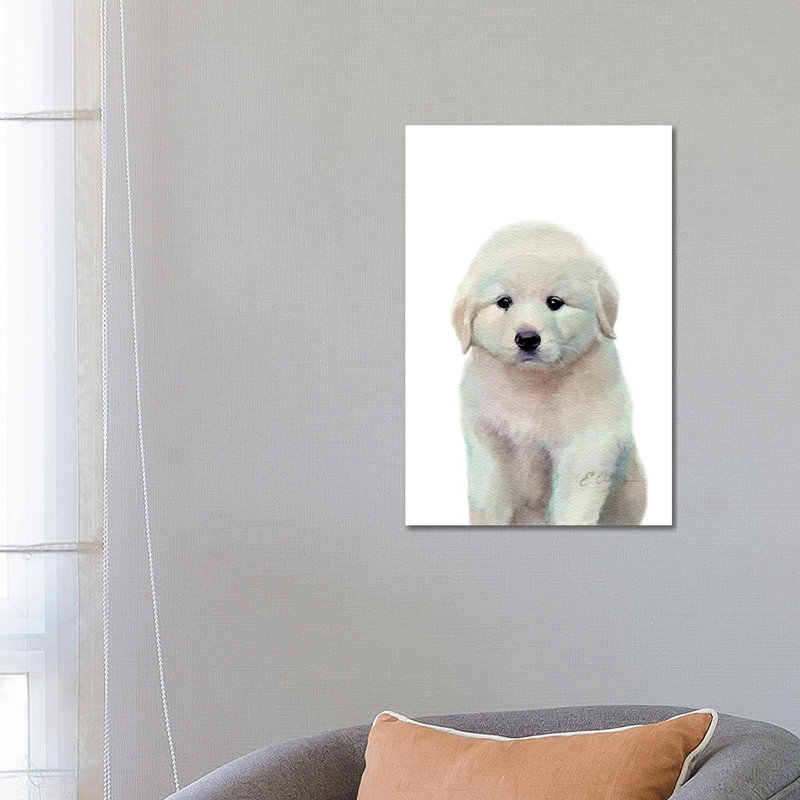 Great Pyrenees Puppy - Wrapped Canvas Print, 66.04cm H x 45.72cm W x 1.91cm D