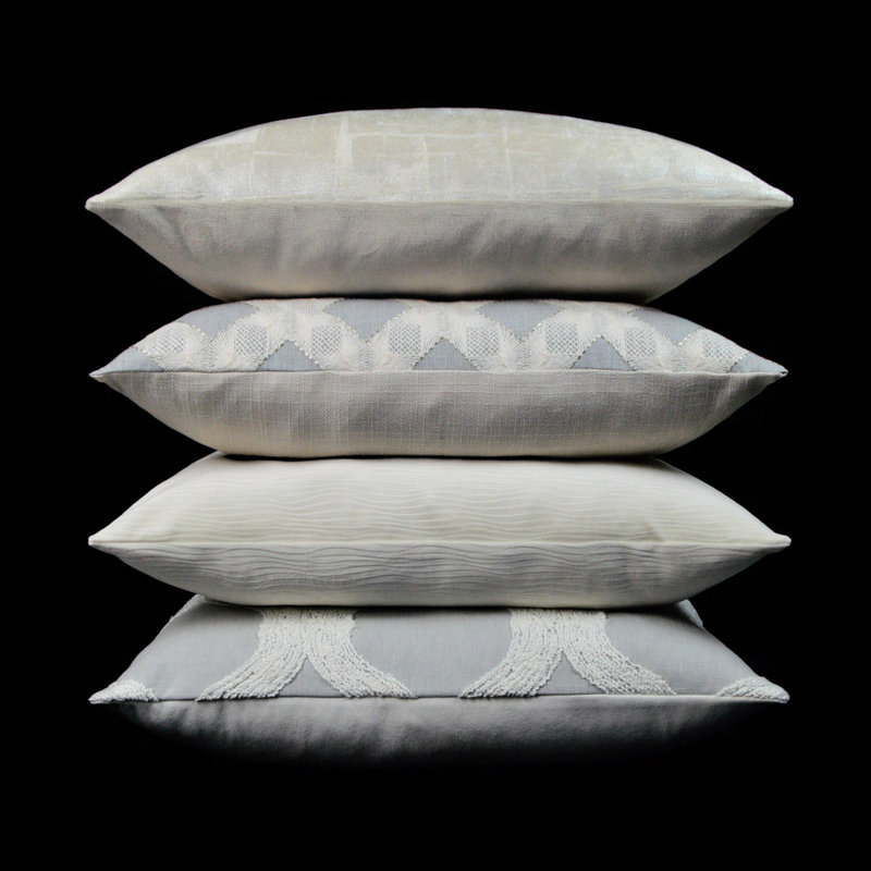 Glam Square Pillow Cover & Insert, Square, Square 24", Silver