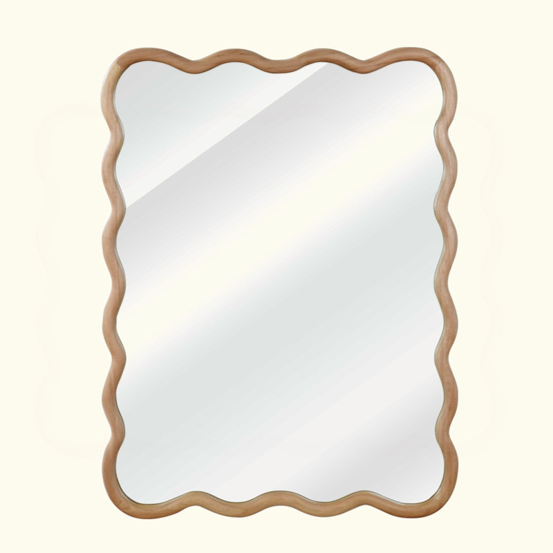 Miroir décoratif naturel en bois naturel, Bois naturel, 30 po x 20 po
