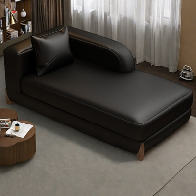 Light luxury style sponge faux leather recliner