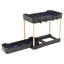 2 Tier Sliding Storage Rack w/ Hooks, Wooden Leg Under Sink Organiser-1262648873