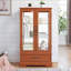 Vitrine vitrée éclairée avec tablettes réglables en verre 2 portes et 1 tiroir-131283943