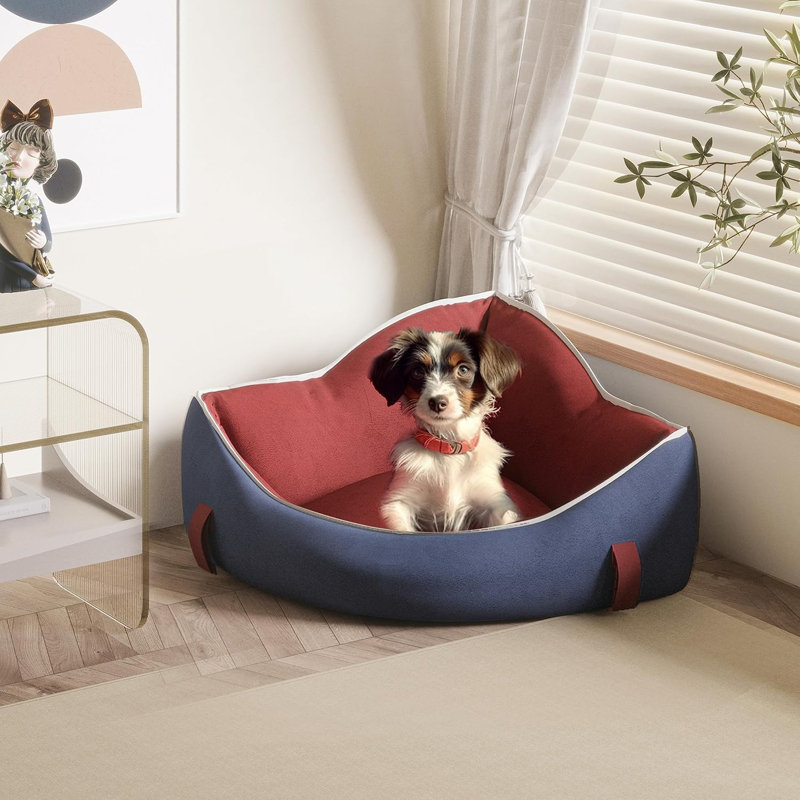 Dog Bed Sofa Dog Beds For Small Or Medium-sized Dogs And Cat Anti-anxiety Dog Basket Washable Dog Sofa Bed Pet High Side Walls For Increased Security