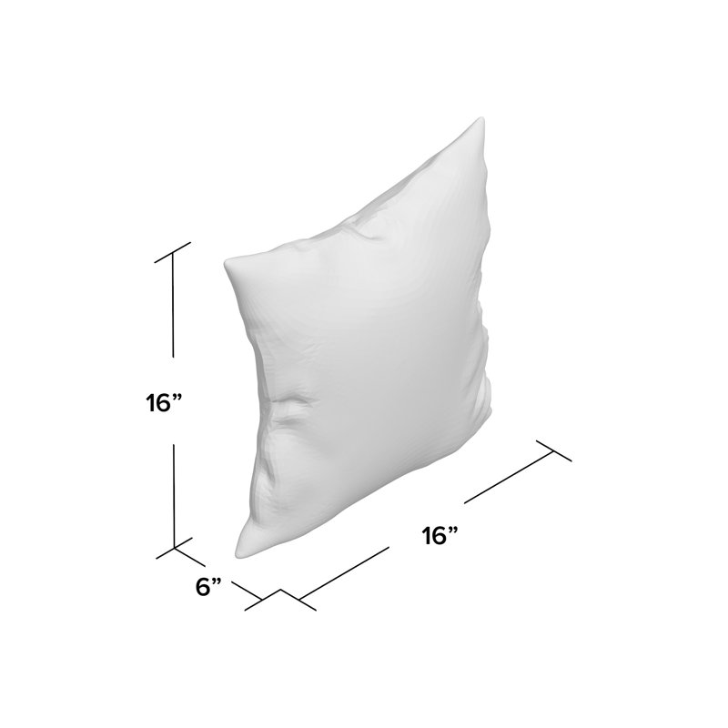 Reversible Throw Pillow, 16" H x 16" W x 6" D, Pink/Green/Blue