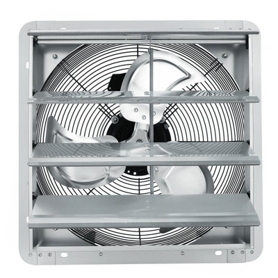 16'' Shutter Exhaust Fan, High-Speed 2000 CFM, Aluminum Wall Mount Attic Fan With AC-Motor, Ventilation And Cooling For Greenhouses, Garages, Sheds, Shops, FCC