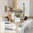 Rectangle Wood Reception Desk with Filing Cabinet