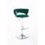 Ensemble de 2 tabourets de bar, avec repose-pieds chromé et base pivotante en velours à hauteur réglable et tabouret de bar simple chromé-501239478