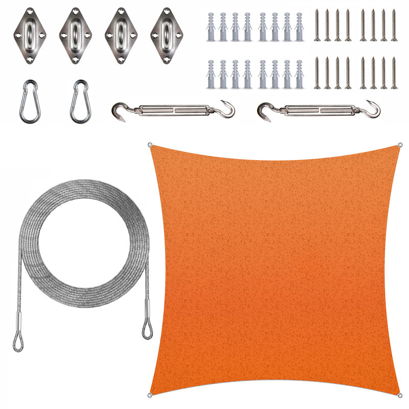 Toile d'ombrage carrée, Orange, 9 pi x 9 pi