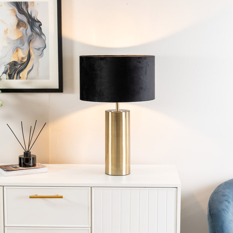 Andelin Metal Table Lamp, Gold, Black