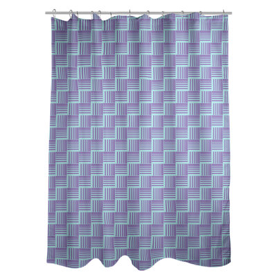 Rideau de douche simple basketweave rayures classic