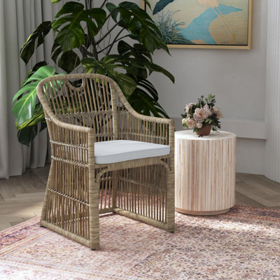 Chaise avec accoudoirs avec coussin Theo
