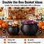 Chaudron d'Halloween - paquet de 2 - paquet de 2 articles de fête - noir - (1) 8 po 55280, (1) 6 po 30106
