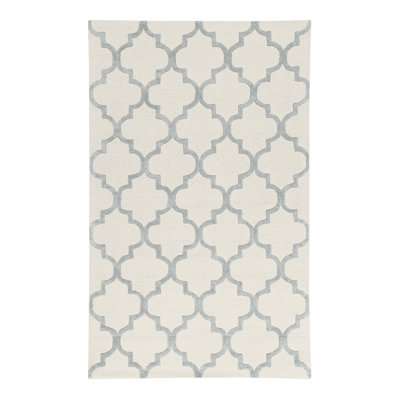 Loyers Geometric Wool Hand Woven Area Rug
