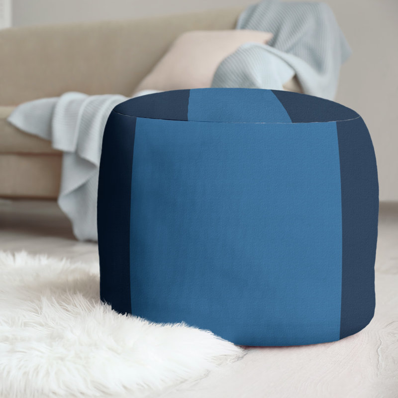 repose-pieds rond 20,5", Bleu minuit / bleu lac / bleu minuit