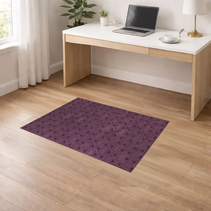 Tapis de bureau léger Earthy Embrace, L 72 po x P 48 po, Aubergine