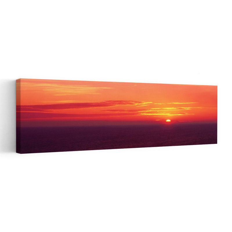 Lever du soleil, lac Michigan, États-Unis, paysage paisible et paisible, H 20 po x l 60 po