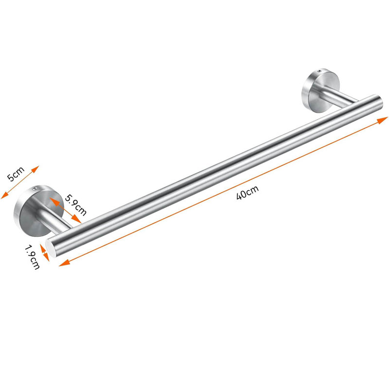 40 cm L Towel Bar, Silver