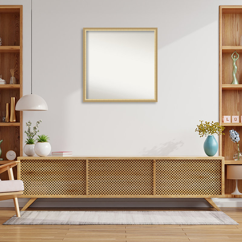 Miroir mural Merima, 27,75 po x 27,75 po, Or, Carré