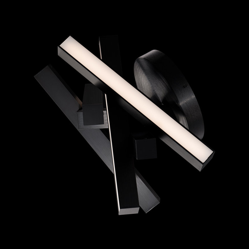 Chaos LED Dimmable Semi-Flush Mount, Black