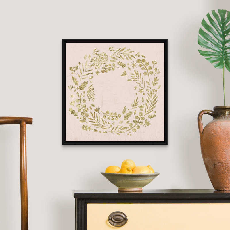 " Holiday Mood " Painting Print, Black Framed, 22" H x 22" W x 1.75" D