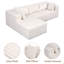 Canapé modulaire en L de 105 po à compression en L, revêtement moelleux, structure entièrement en mousse (sans ressorts), emballé sous vide, peu encombrant pour le salon, la chambre à coucher et l’appartement (chaise de droite)-804876538-804876535