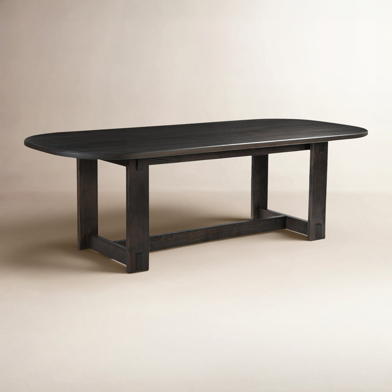 Glenn Oval Dining Table Dark Brown