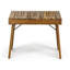 Table d'appoint en bois - avec plateau à lattes, pliable, 21,26 po x 13,5 po 16,01 style pliable pour un espace élégant, l 21,26 po x P 13,5 po x H 16,01 po