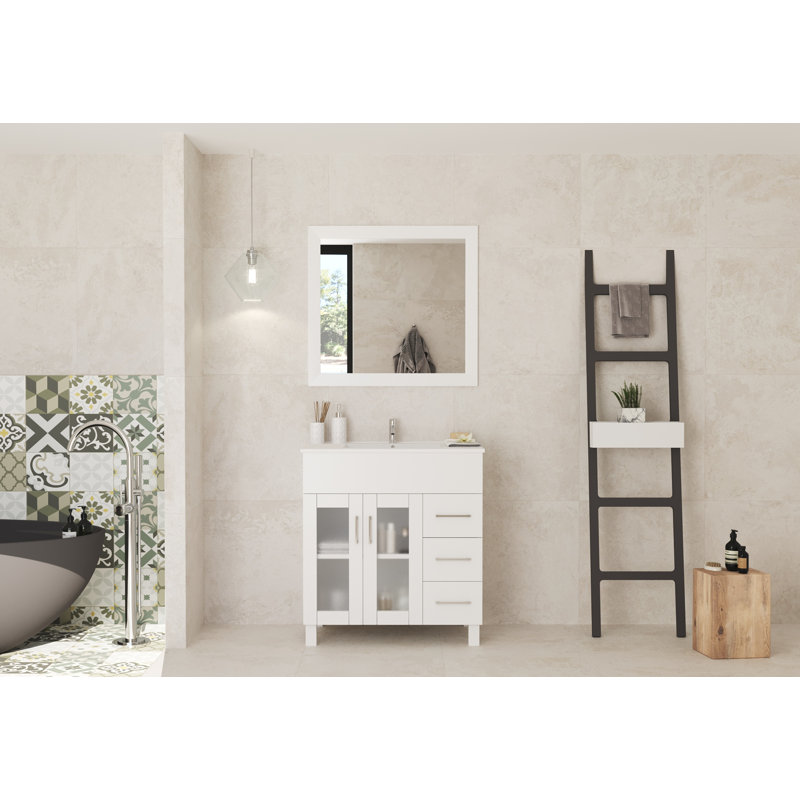 Ensemble de meuble-lavabo simple 32 po Keiwan, Blanc