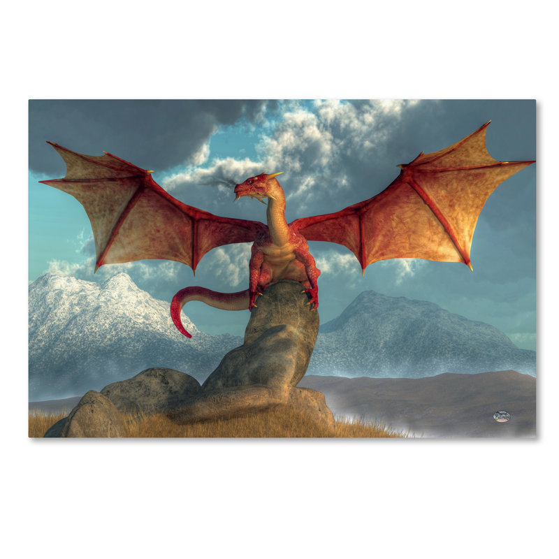 Lethe «Fire Dragon», impression sur toile tendue, 16 po x 24 po