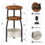 Petite table de bout ronde pour le salon avec panier de rangement-1180028262