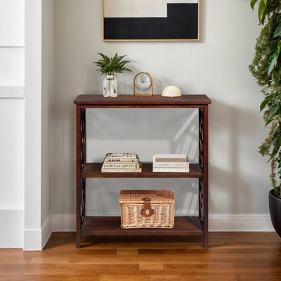 3-Tier Console Table With Storage Shelves
