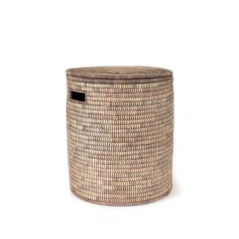 Malawi Basket, Brown, 17.5" H x 16" W x 16" D