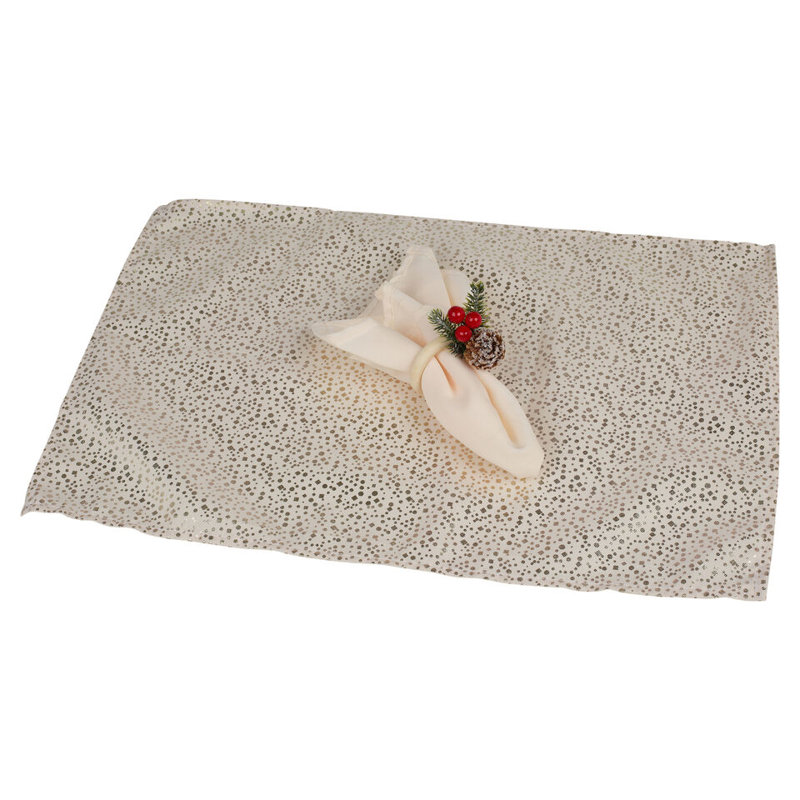 Angelamaria Polyester No Pattern Placemat And Napkin Set