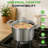 NutriChef 3 Quarts Stainless Steel Stock Pot