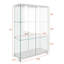 Vitrines en verre autoportantes 48 "avec serrure et lumières DEL réglables H 48"-117953881