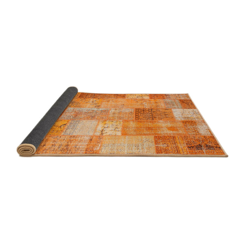 Tapis de zone brun ciel contemporain, Rond 6 pi