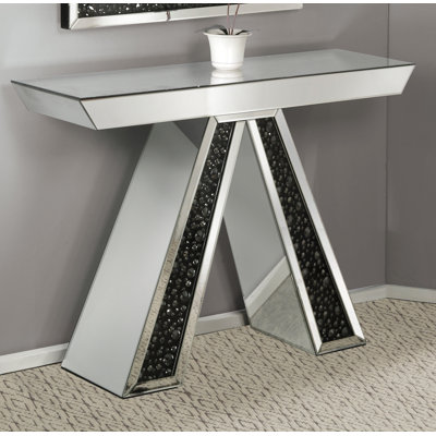 Surrett 43'' Glass Top Console Table