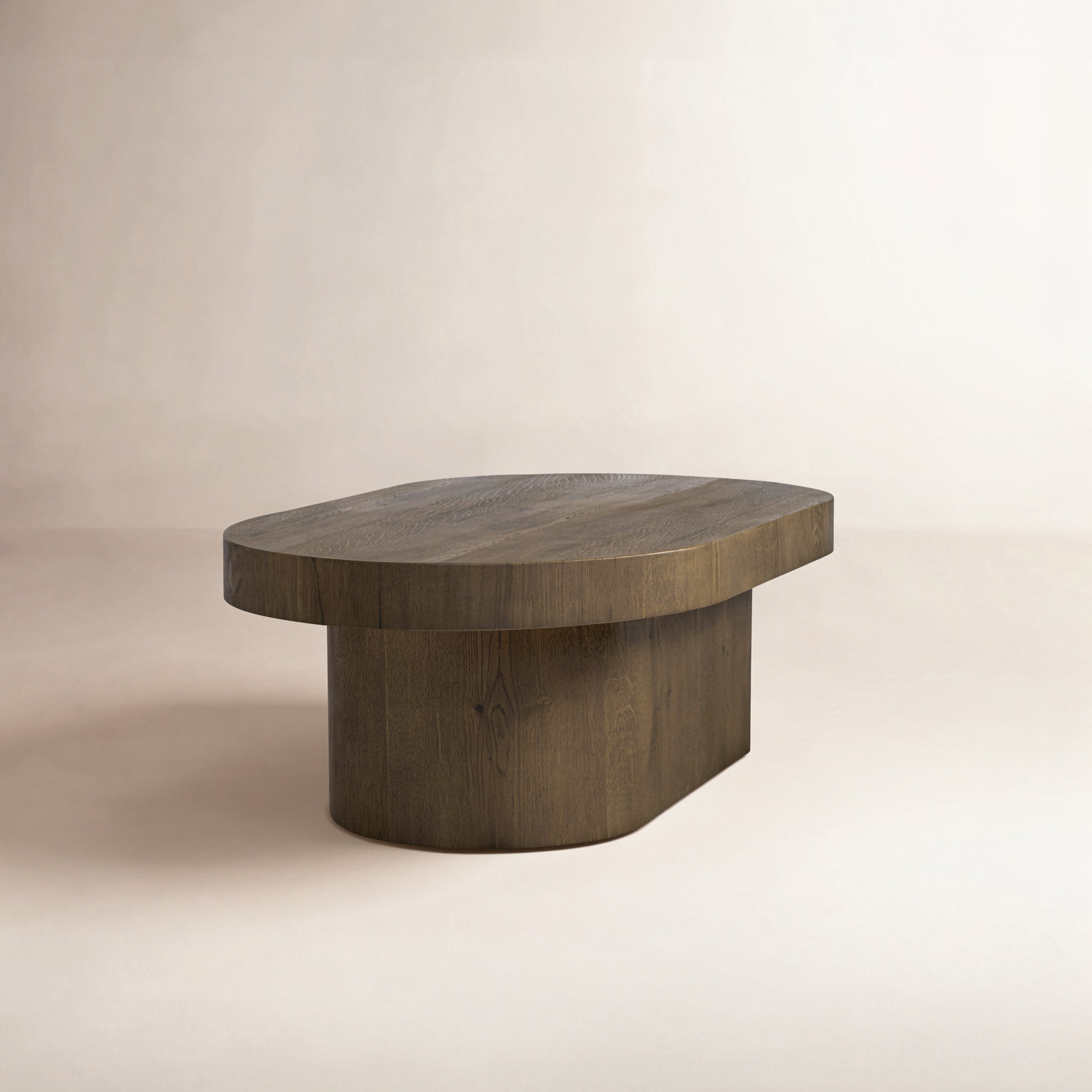 Lyonne Oblong Medium Brown Oak Wood Coffee Table