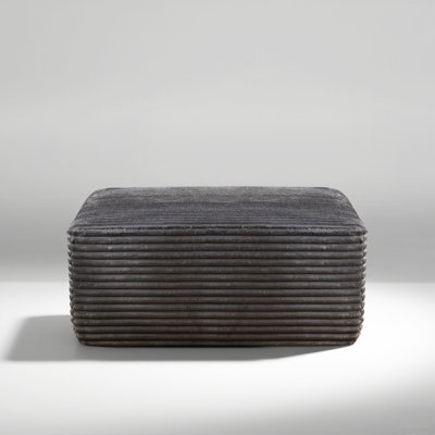 37.01'' Wide Fluffy Ottoman, Plush Accent Pouf, For Modern Interior Design