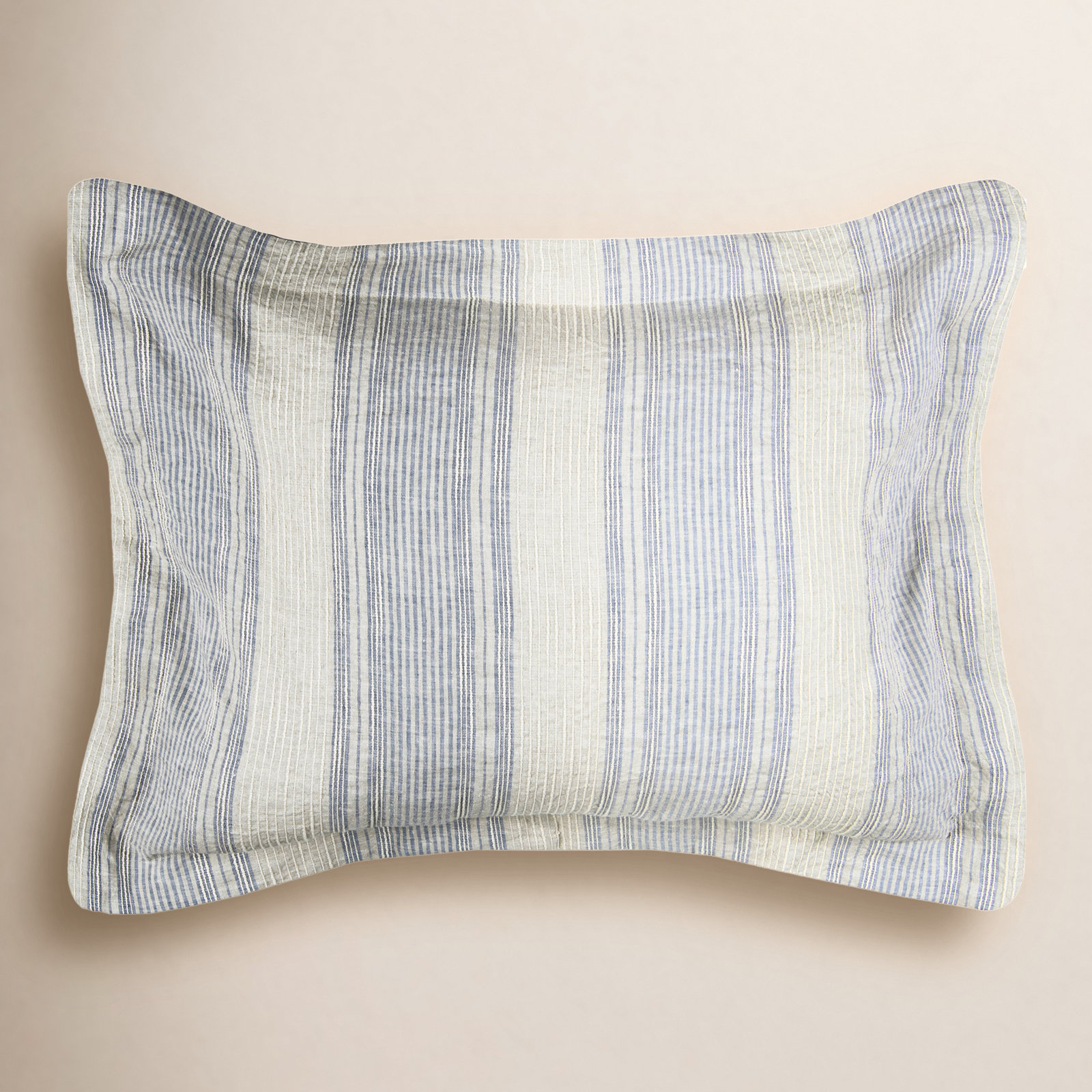 Dorian Linen Shams, King, Soft Blue/Gray