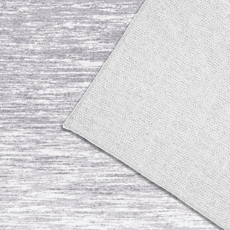 Chezare Modern Light Gray and White Gradient Indoor Area Rug for Living Room or Bedroom, Rectangle 6' x 9'